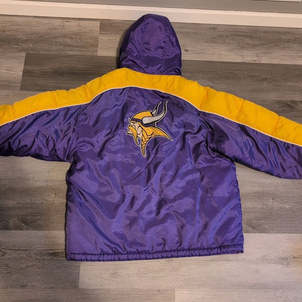 Minnesota‎ Vikings NFL Vintage Starter Jacket Full Zip Winter Coat Size XL Rare - Picture 4 of 16